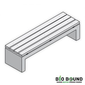 Parkbank Nova klein hout circulair biobased