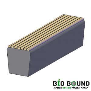 Betonnen bank Elegance met zitting circulair biobased