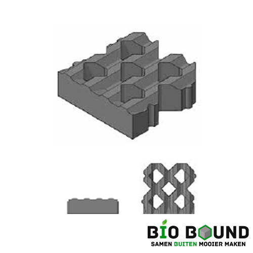 Circulaire, biobased grasbetontegel type C