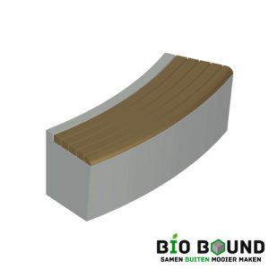 Elegance basis met zitting bocht biobased circulair beton