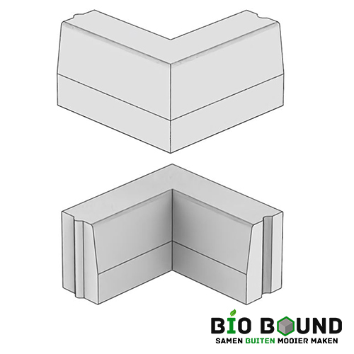 Circulaire, biobased hoekstukken 90º