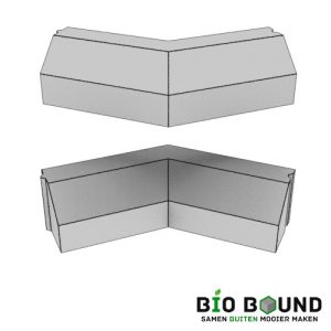 Circulaire, biobased RWS hoekstukken 45º