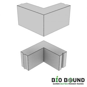 circulaire, biobased opsluitbanden hoekstukken 90º