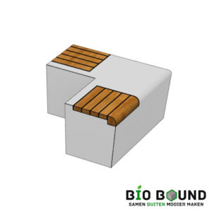 Parkband zitrand bank Elegance basis hoek met zitting biobased circulair beton