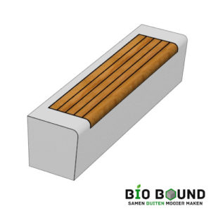 parkband/zitrand Elegance basis solo met houten zitting biobased | circulair