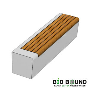 Parkband zitrand bank Elegance basis met zitting rechts links biobased circulair beton
