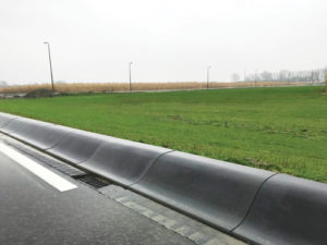 circulaire biobased Trackband van duurzaam beton