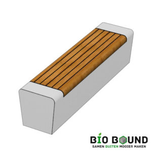 parkband zitrand bank Elegance tweezijdig solo biobased circulair beton