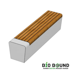 parkband zitrand bank elegance tweezijdig met zitting biobased circulair beton