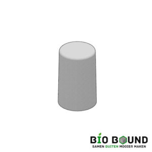 Circulaire biobased sierpoef rond 30 duurzaam beton