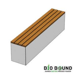 parkband zitrand bank floor biobased circulair beton met zitting
