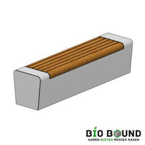 duurzame betonnen banken zitrand biobased circulair Elegance tweezijdig met zitting solo