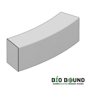 Parkband bloembak bochtband 157 x 40 x 50 cm biobased circulair beton