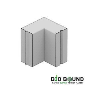 circulaire, biobased bloembak hoekstuk 30x70 cm