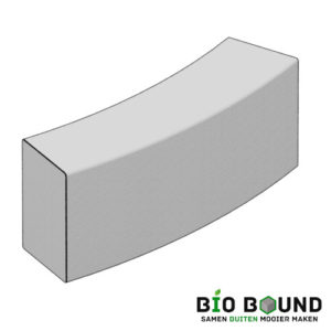 circulaire, biobased parkband bloembak bochtband beton 100x40x60 cm