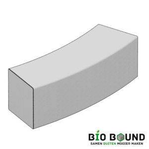 circulaire, biobased parkband bloembak bochtband beton 50x50 cm