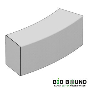 circulaire, biobased parkband bloembak bochtband beton 50x60 cm