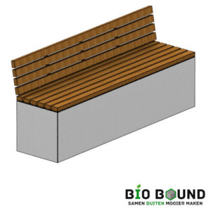 duurzame betonnen banken biobased circulair Floor met zitting en rugleuning