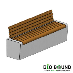circulaire biobased beton bank Elegance met zitting en rugleuning