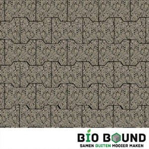 Circulaire, biobased H-verbandsteen watergestraald segovia grijs