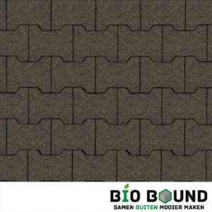 Circulaire, biobased H-verbandstenen structuur basalt