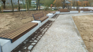 bankje van duuzaam beton