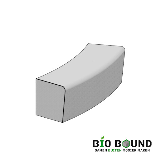 Bank biobased beton Elegance eenzijdig bocht uitwendig Bank biobased beton Elegance eenzijdig bocht uitwendig