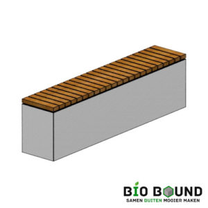 Bank floor - duurzaam beton - bamboe zitting haaks