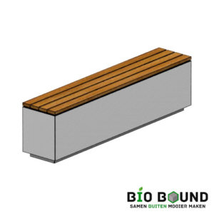 Bank floor verjonging- duurzaam beton - bamboe zitting