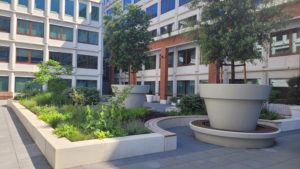 Banken zitrandelementen van circulair, biobased beton