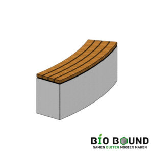 Bochtelement floor - duurzaam beton - bamboe zitting