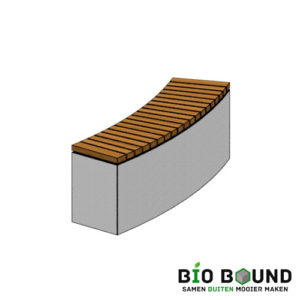 Bochtelement floor - duurzaam beton - bamboe zitting haaks