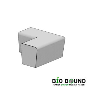 Circulair beton bank Elegance tweezijdig hoek