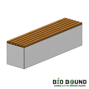 Circulaire beton bank liva recht met zitting