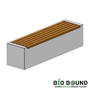 Circulaire beton bank liva recht met zitting solo
