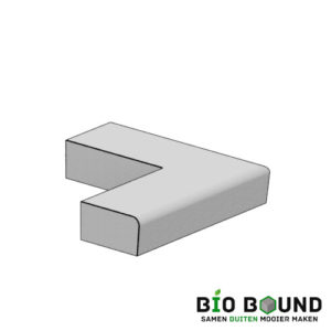 Duurzaam beton elegance eenzijdig hoek laag