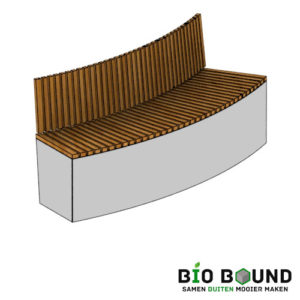 Elegance eenzijdig bocht met zitting en rug haaks