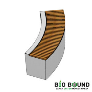 Elegance eenzijdig bocht met zitting haaks