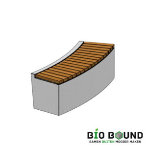 Elegance eenzijdig bocht uitwendig met zitting haaks