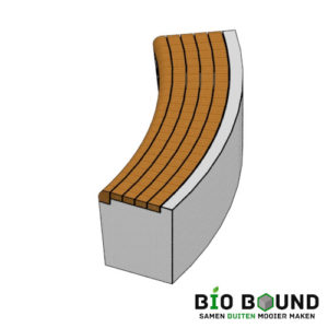 Elegance eenzijdig met zitting bocht inw