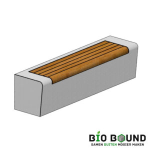 Elegance eenzijdig recht met zitting solo - duurzaam beton