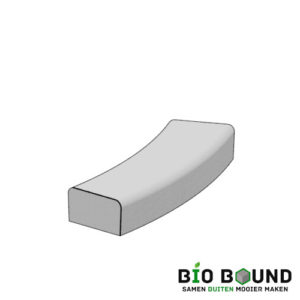 Elegance tweezijdig laag bocht - miscanthus beton