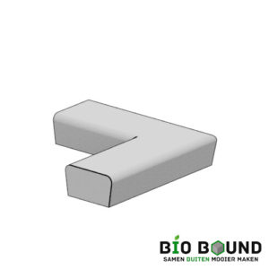 Elegance tweezijdig laag hoek - miscanthus beton