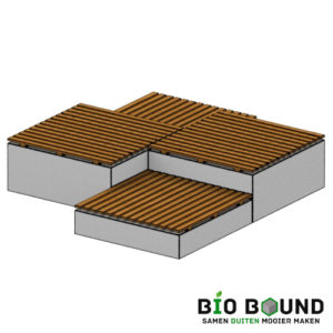 Podium Feline met zitting duurzaam beton