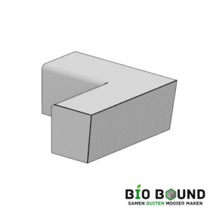 circulaire betonbank Elegance eenzijdig hoek inwendig