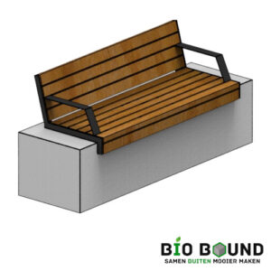 circulaire biobased betonbank Evi met zitting en rugleuning Gavers