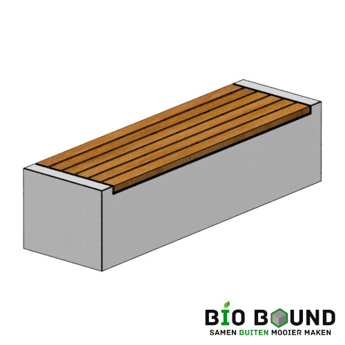 circulaire biobased betonbank Evi met zitting solo